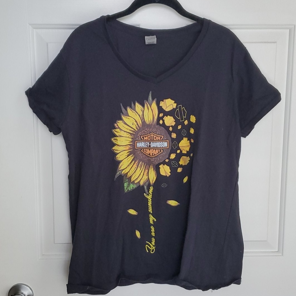 Harley Davidson Sunflower Tshirt